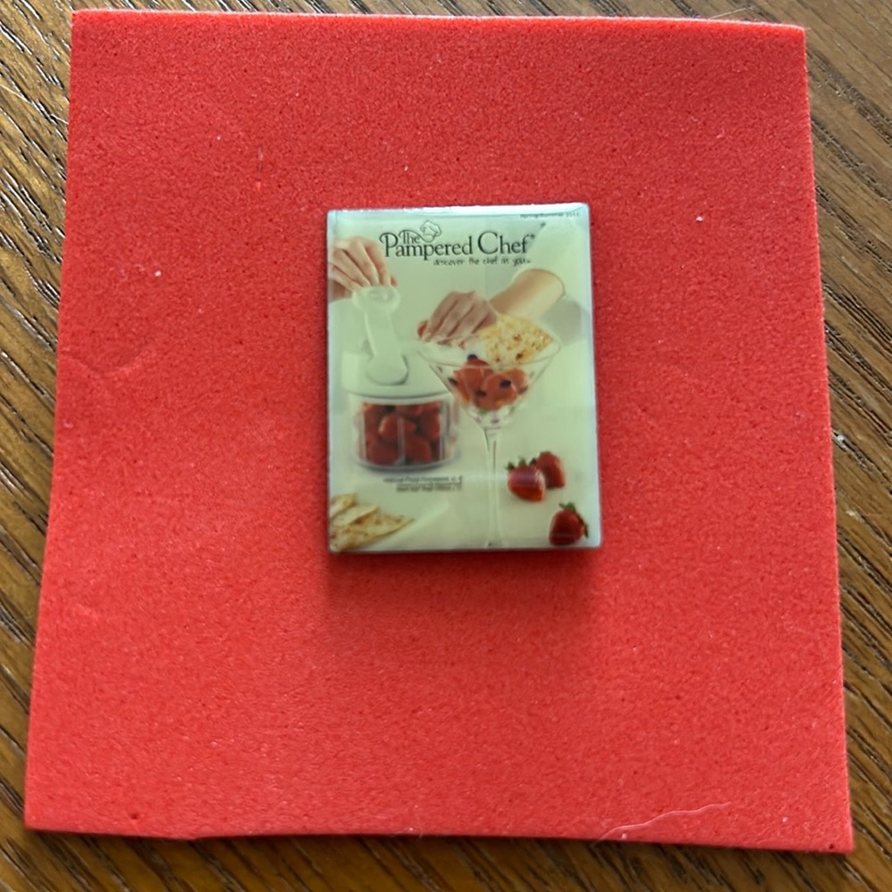 Pampered Chef Enamel Catalog Pin